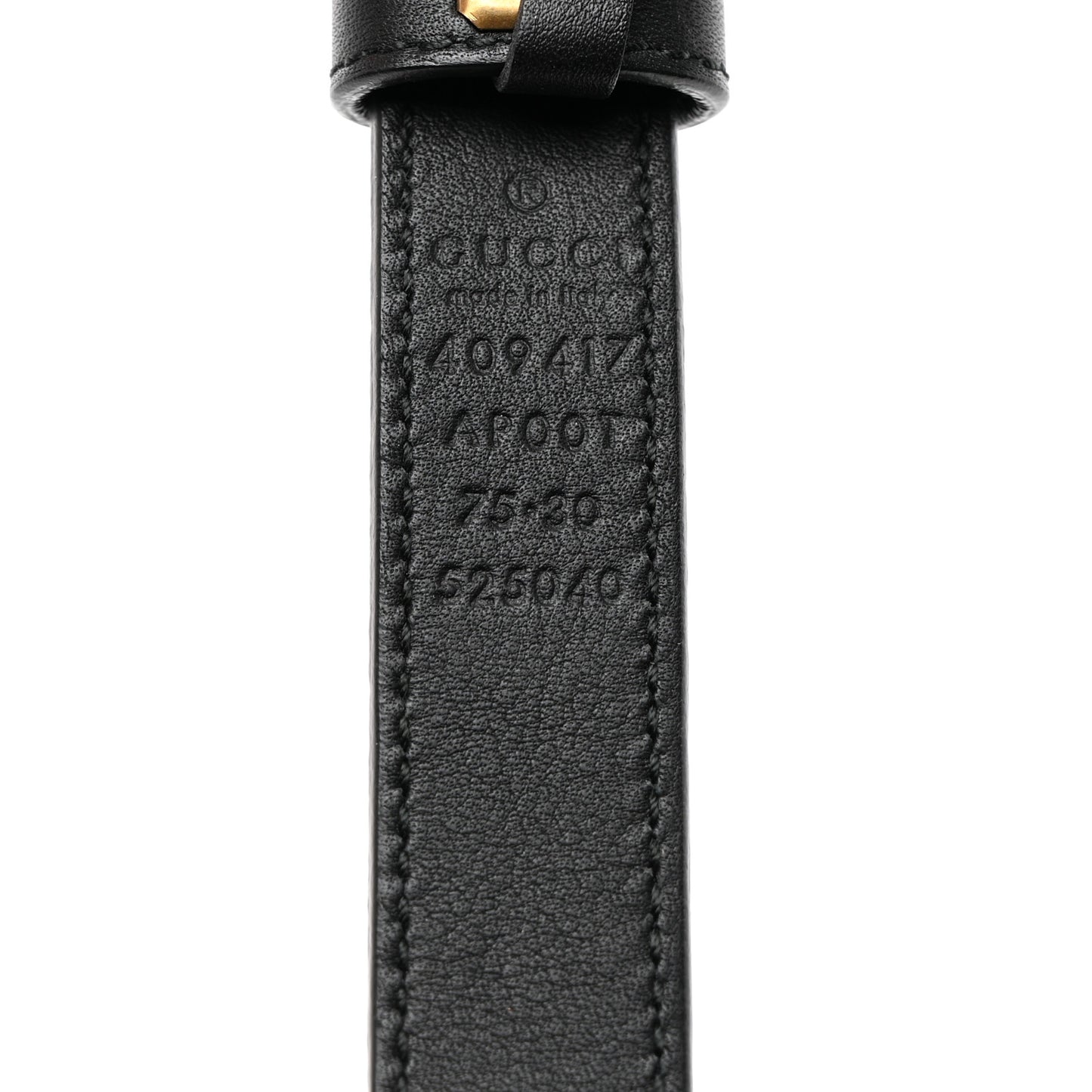 Calfskin Double G 20mm Belt 75 30 Black