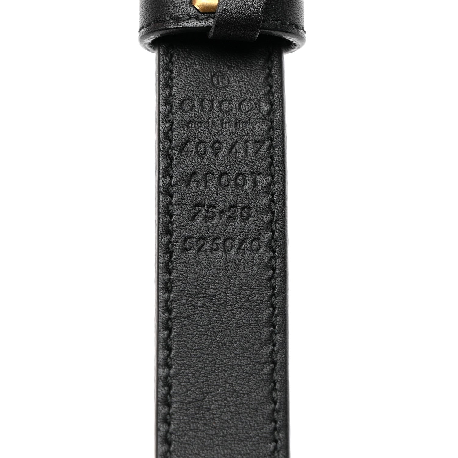 Gucci Calfskin Double G 20mm Belt 75 30 Black 3 of 5