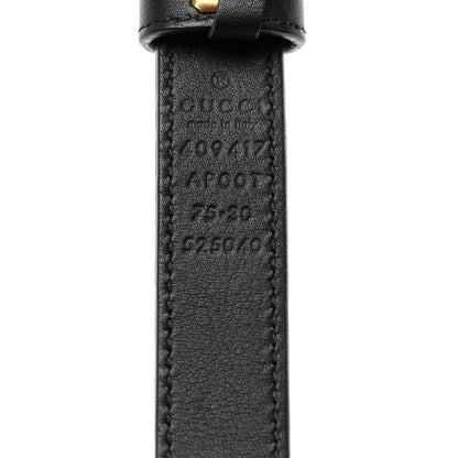 Gucci Calfskin Double G 20mm Belt 75 30 Black 3 of 5