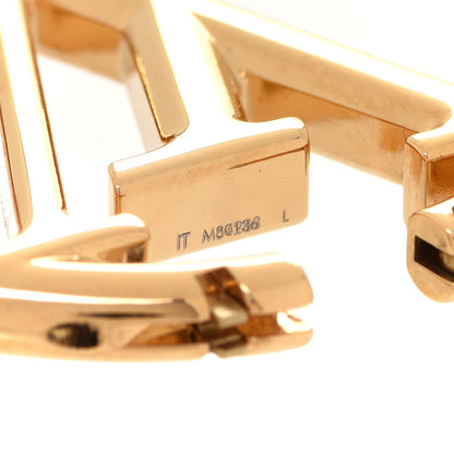 Louis Vuitton Metal Louise Hoop Earrings Gold 3 of 5