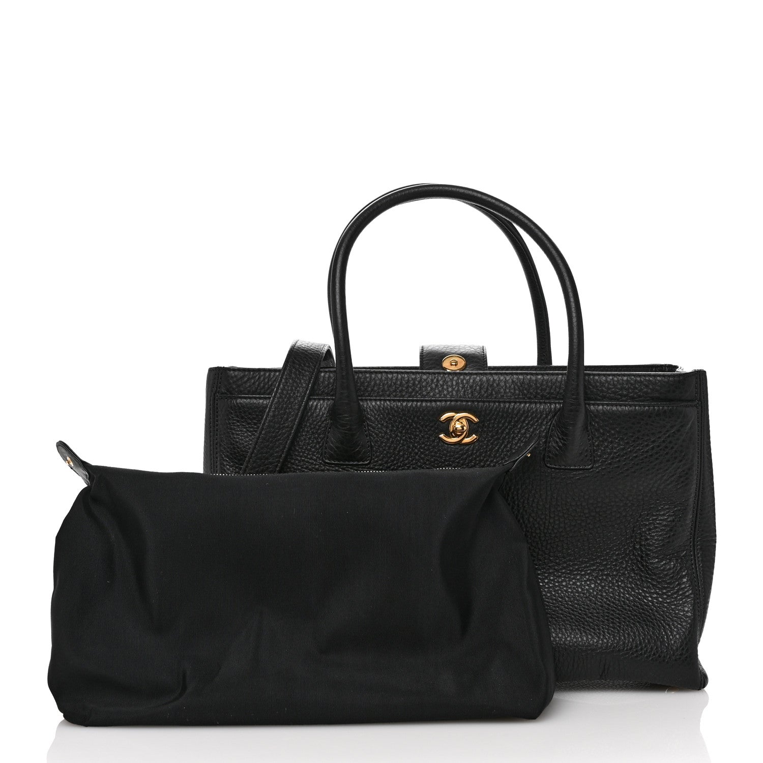 Chanel Deerskin Cerf Executive Shopper Tote Black 3 of 11