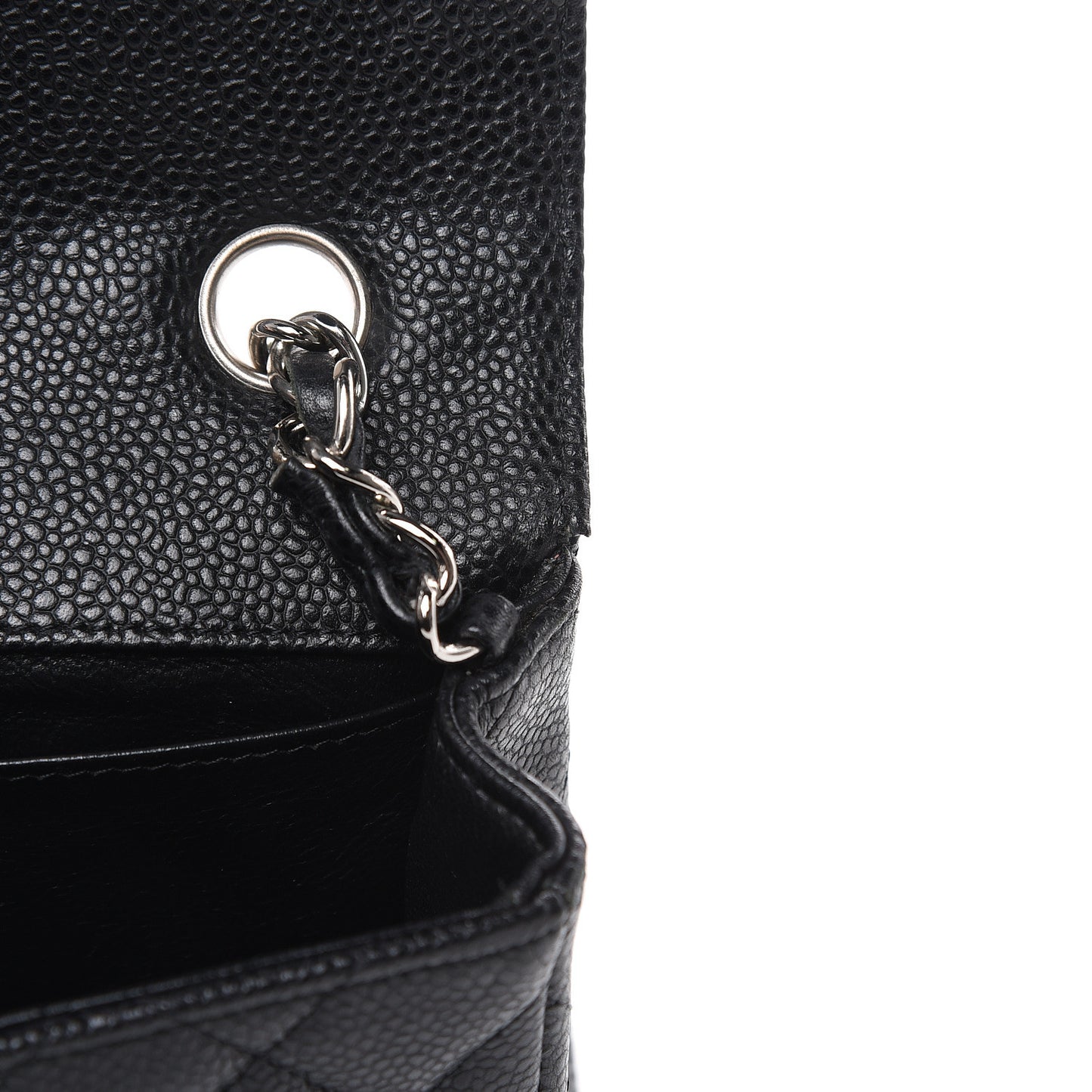 Caviar Quilted East West Flap Black