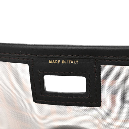 Fendi Mesh Vitello Century FF 1974 Mini Peekaboo Defender Cover Marrone Black Ebano 7 of 12