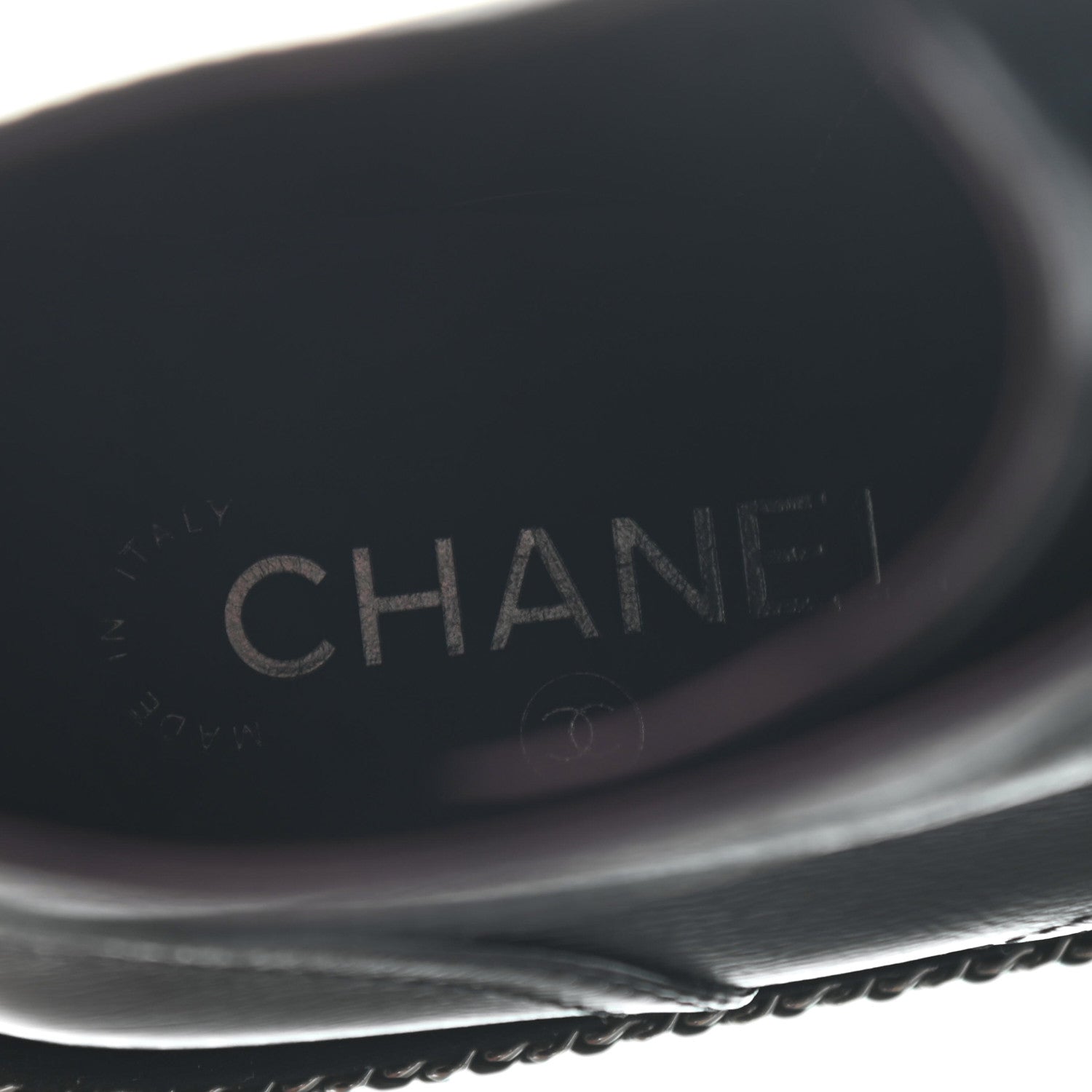 Chanel Crackled Calfskin Velvet Pearl Combat Short Boots 39.5 Black 8 of 8