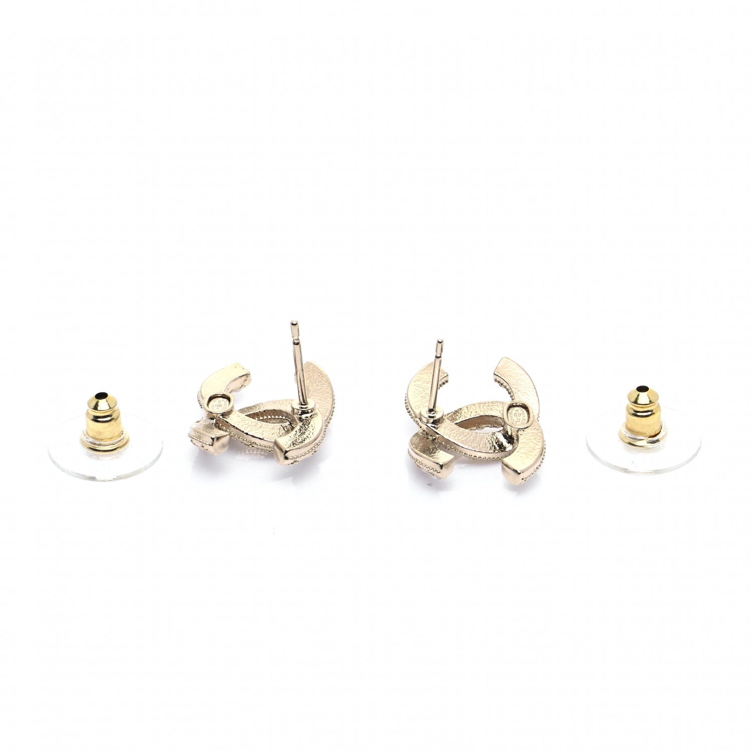 Chanel Crystal Pearl CC Earrings Gold 3 of 5