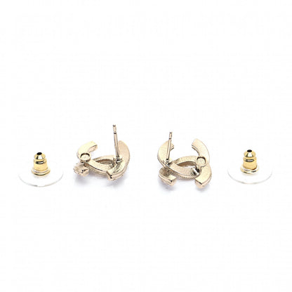 Chanel Crystal Pearl CC Earrings Gold 3 of 5