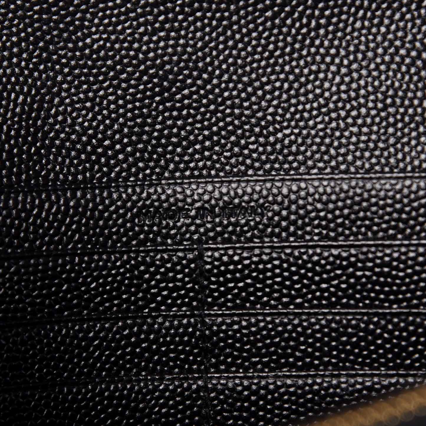 Grain De Poudre Matelasse Chevron Monogram Chain Wallet Black