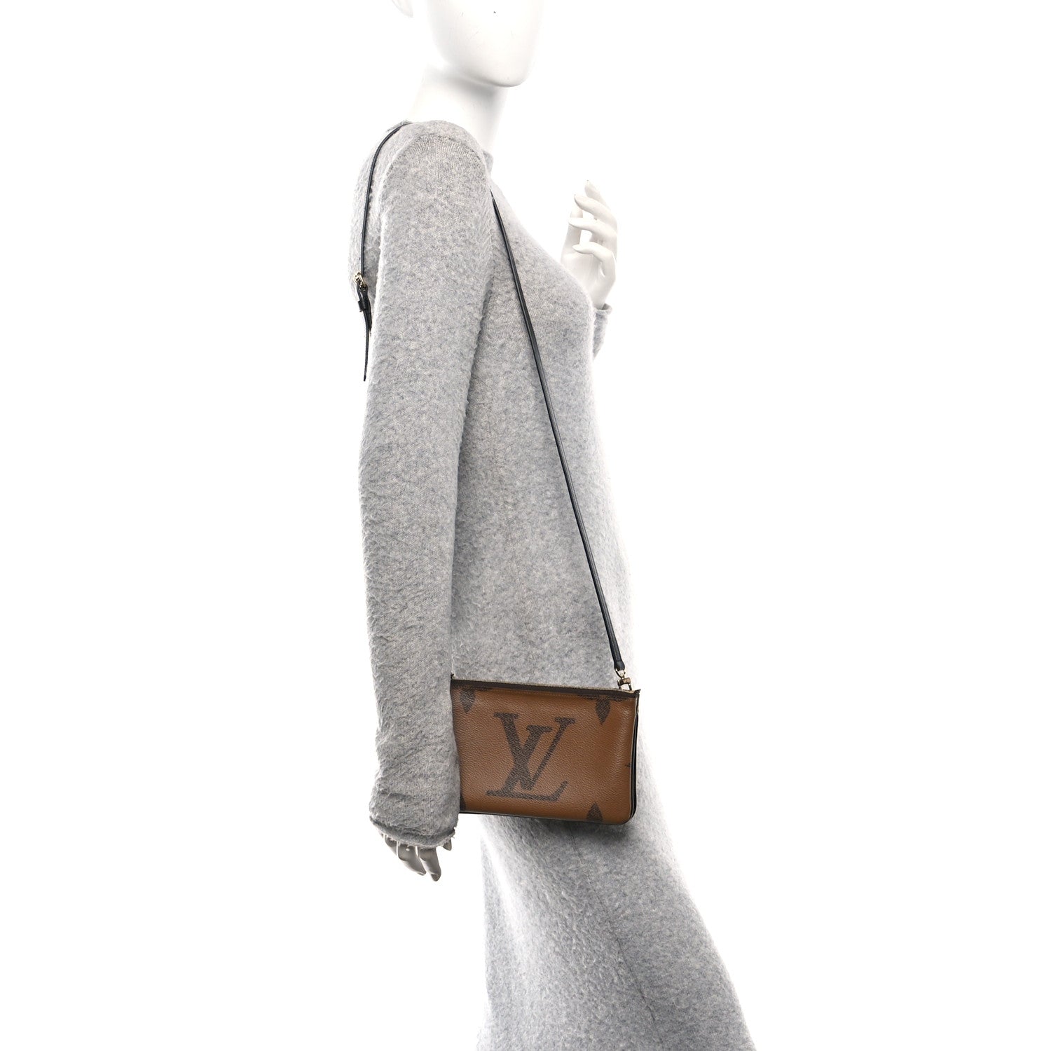 Louis Vuitton Reverse Monogram Giant Double Zip Pochette 2 of 11