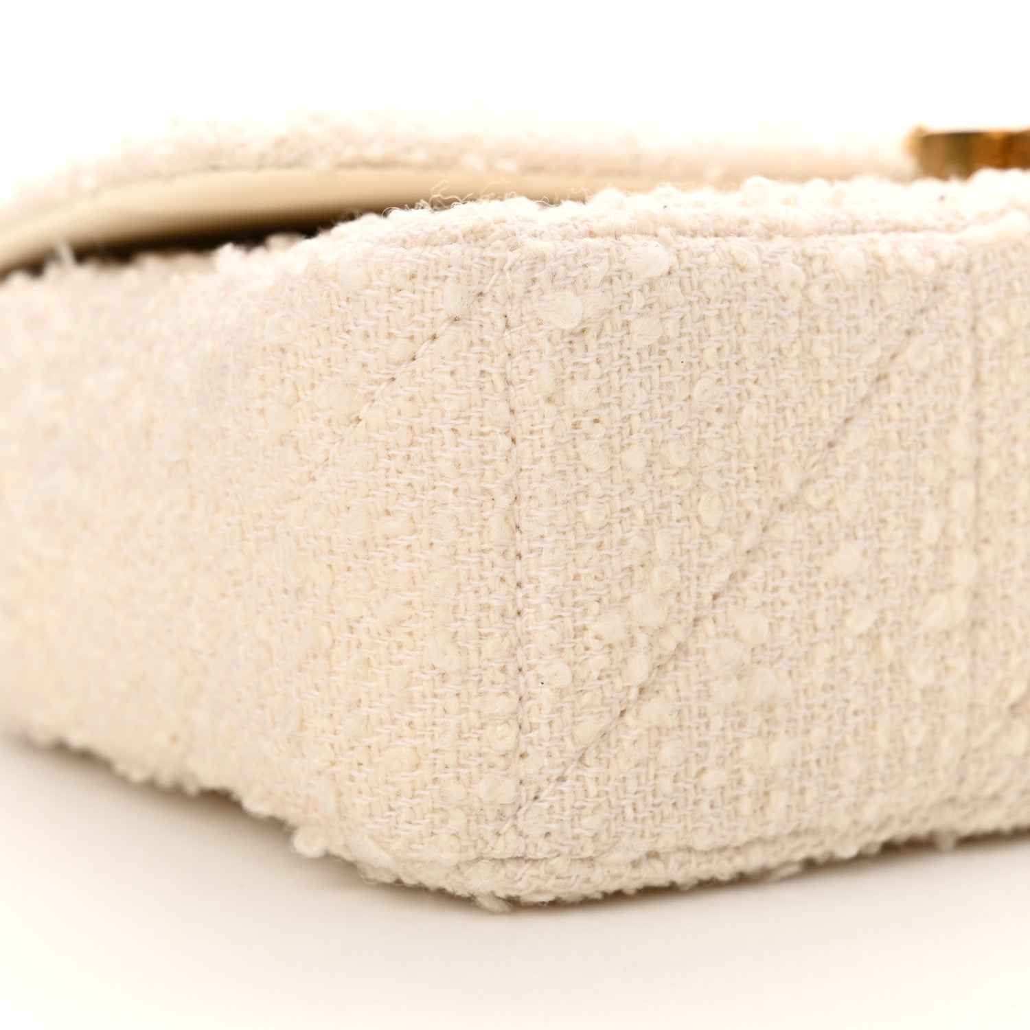 Saint Laurent Boucle Tweed Patchwork Monogram Medium Jamie Baguette Craie 9 of 11