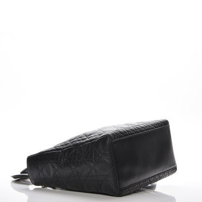 Christian Dior Lambskin Cannage Medium Lady Dior Black 5 of 8