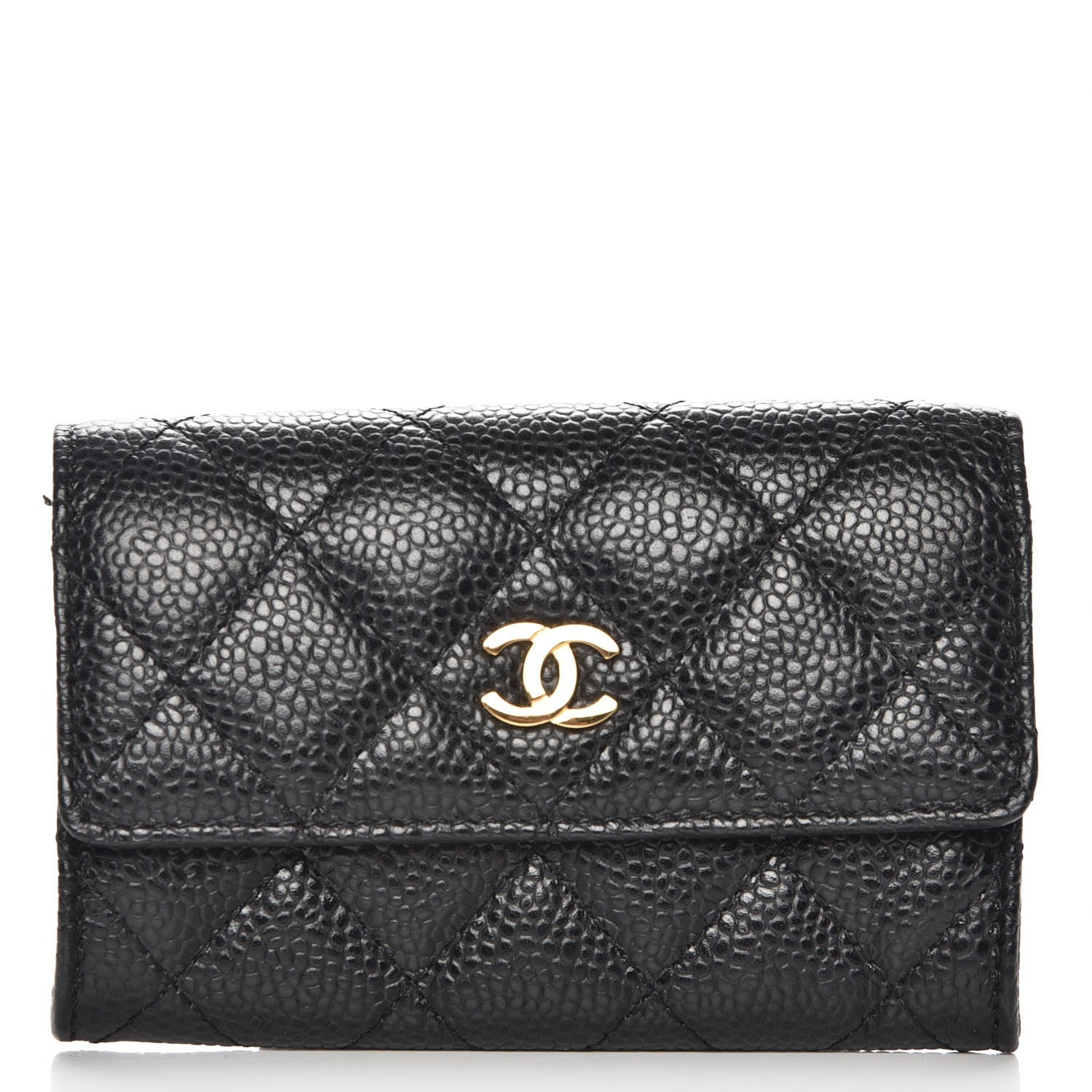 Chanel Caviar Quilted Flap Card Holder Black 1 of 9