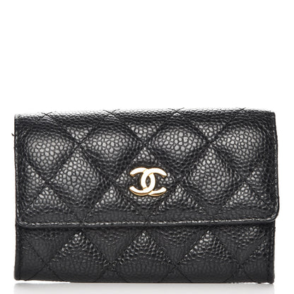 Chanel Caviar Quilted Flap Card Holder Black 1 of 9