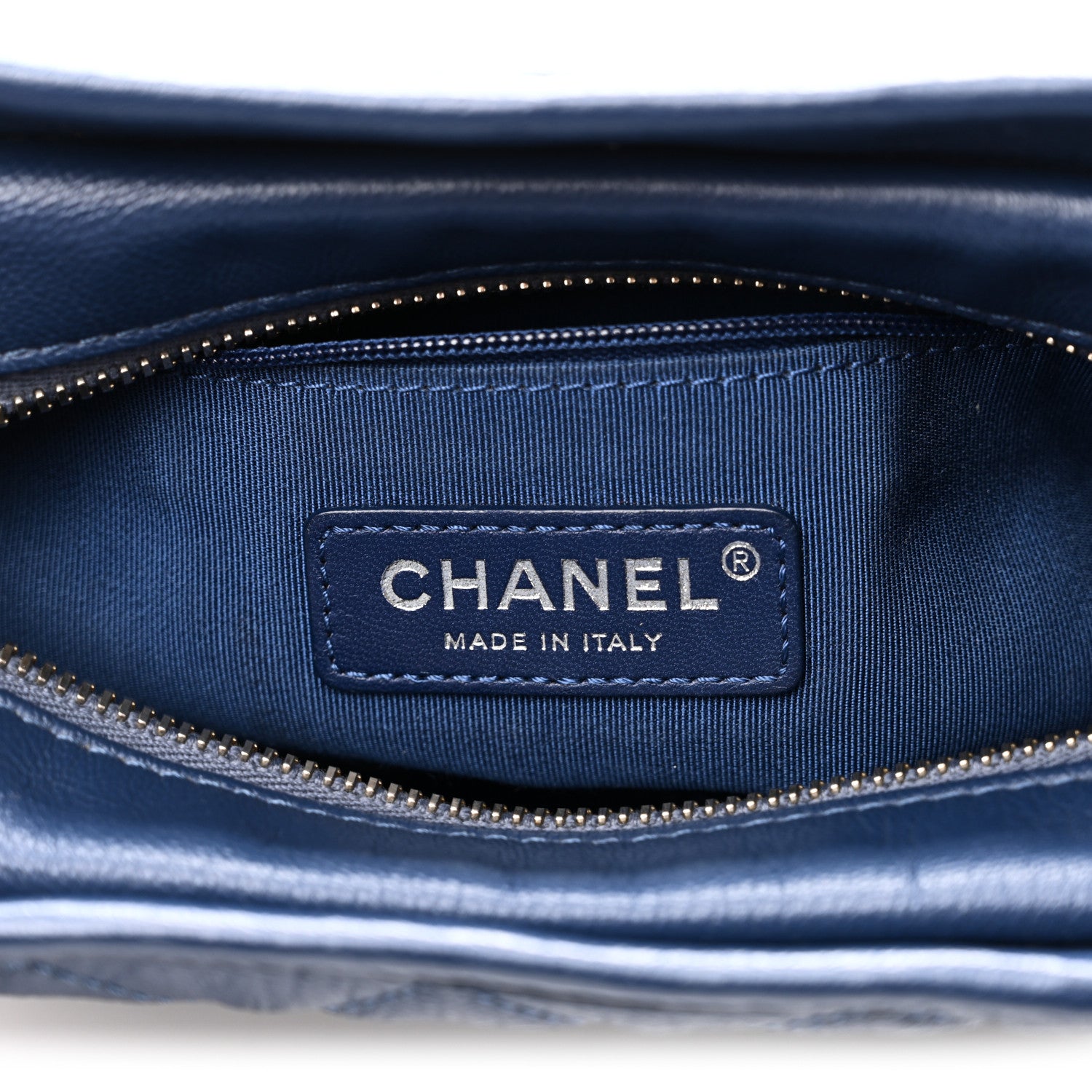 Chanel Patent Goatskin Quilted Small Gabrielle Hobo Blue 6 of 10