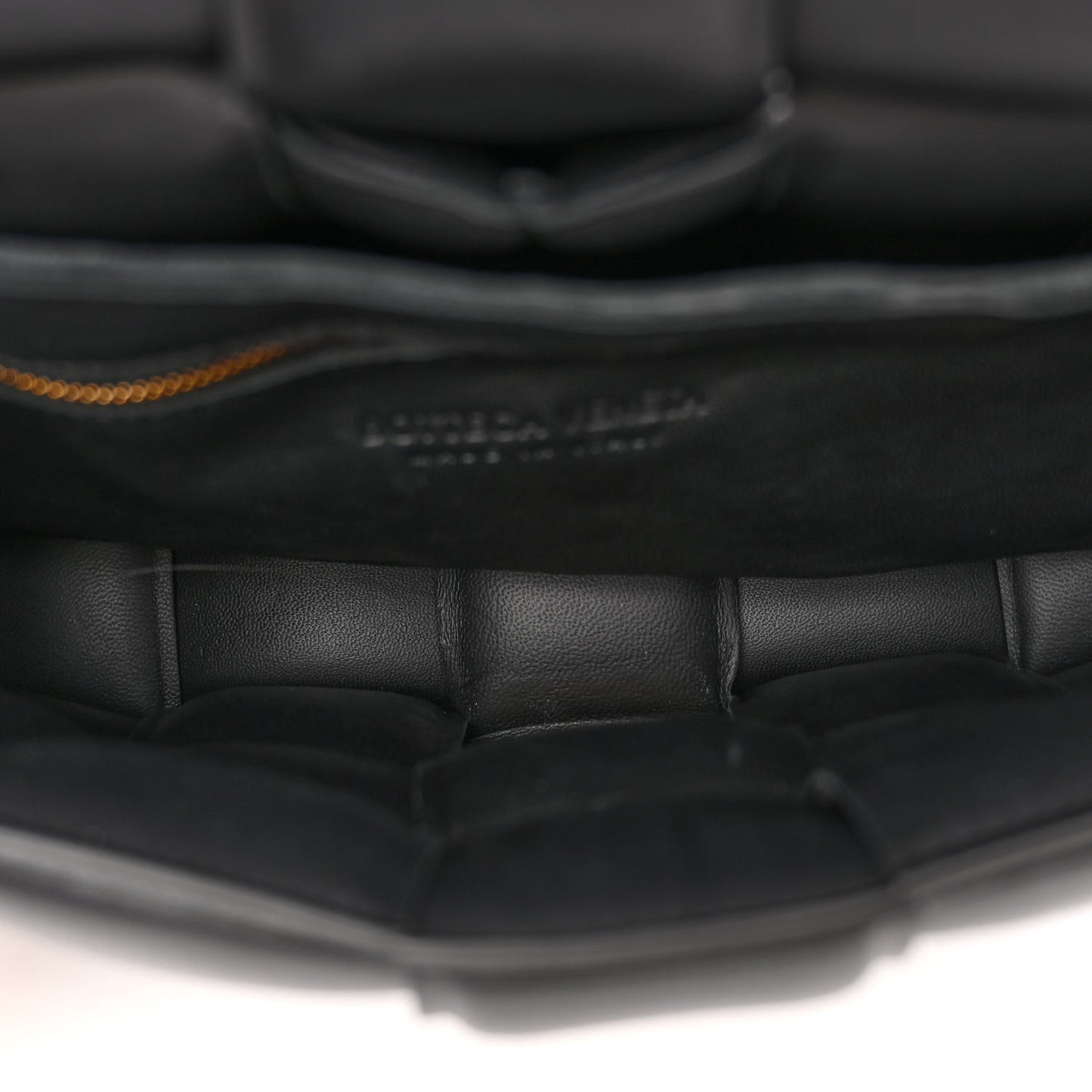 Nappa Maxi Intreccio Padded Cassette Crossbody Bag Black