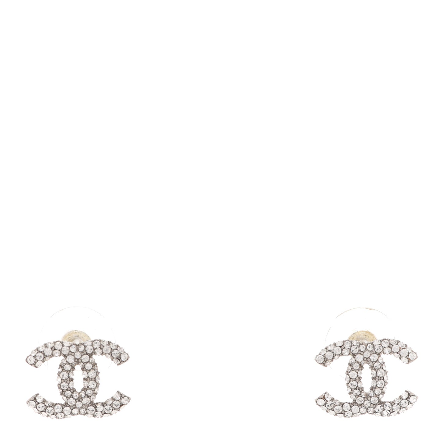 Crystal CC Earrings Silver