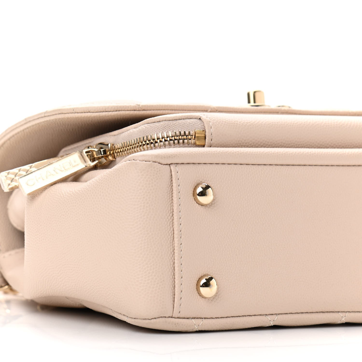 Chanel Caviar Quilted Medium Business Affinity Flap Beige 9 of 10