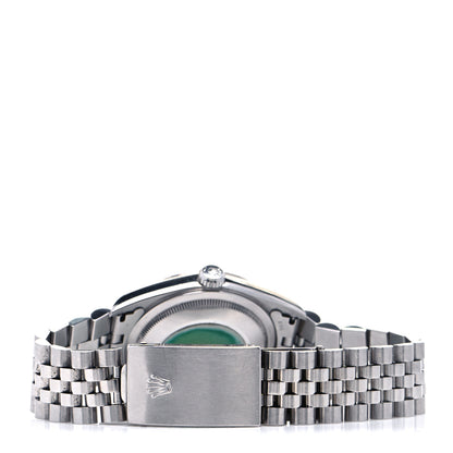 Rolex Stainless Steel 18K White Gold Diamond 36mm Oyster Perpetual Datejust Watch Silver 16234 3 of 4