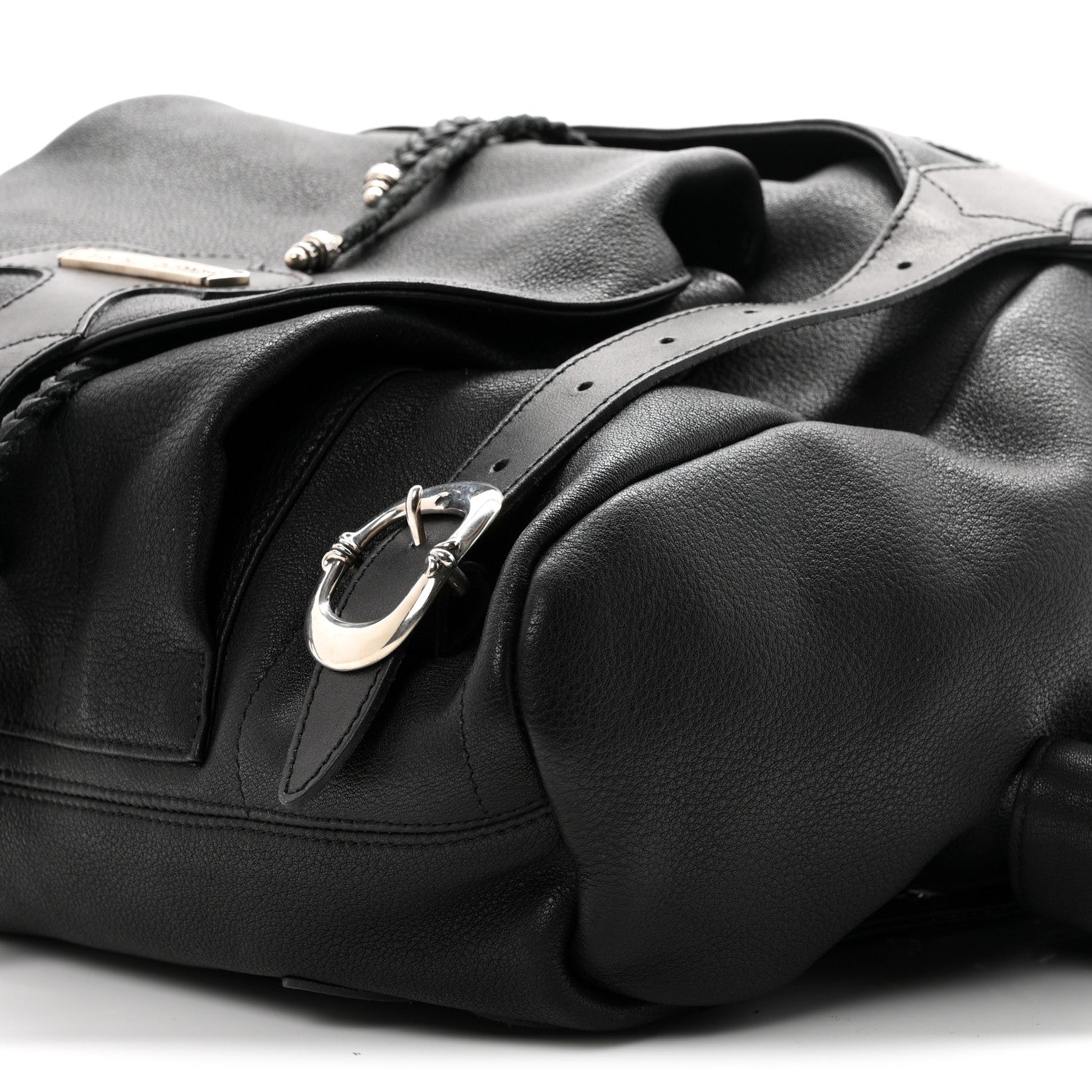 Chrome Hearts Calfskin Cross Patch Feurknee Backpack  Black 8 of 8