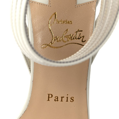 Christian Louboutin Patent PVC Myriadiam 85 Pumps 38 Snow 6 of 8