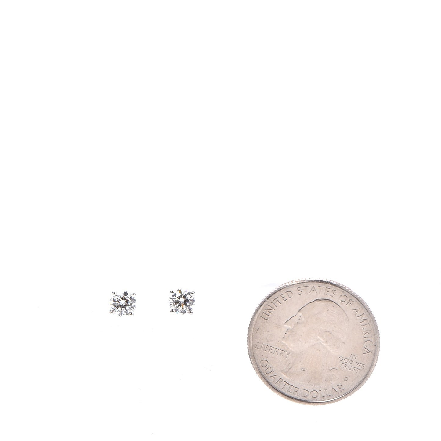 Platinum Diamond .90ctw Round Solitaire Earrings