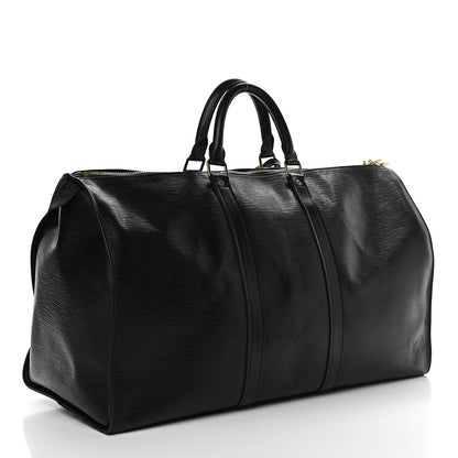 Louis Vuitton Epi Keepall 50 Black 2 of 8