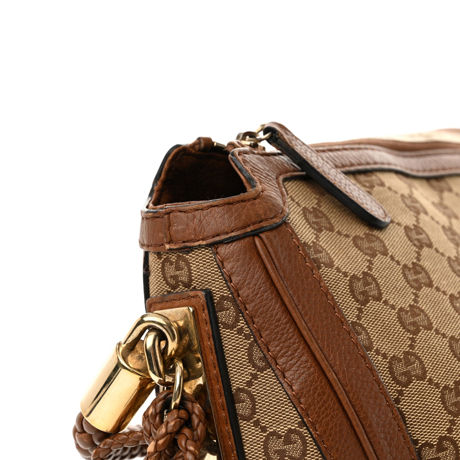Gucci Monogram Cellarius Calfskin Medium Bella Hobo Beige Ebony Cuir 14 of 14