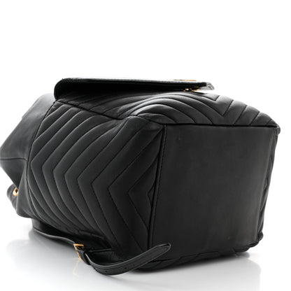 Saint Laurent Lambskin Matelasse Monogram Joe Backpack Black 9 of 11