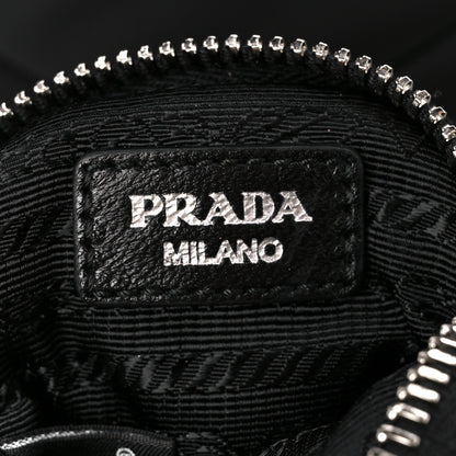 Prada Re-Nylon Nappa Triangle Quilted Padded Double Handled Zip Pocket Tote Black 9 of 12