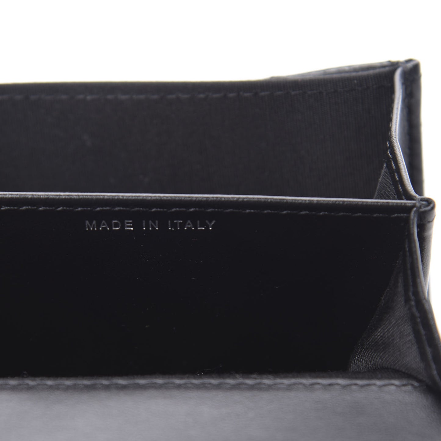 Distressed Patent Quilted Boy Flap Card Holder Wallet Black