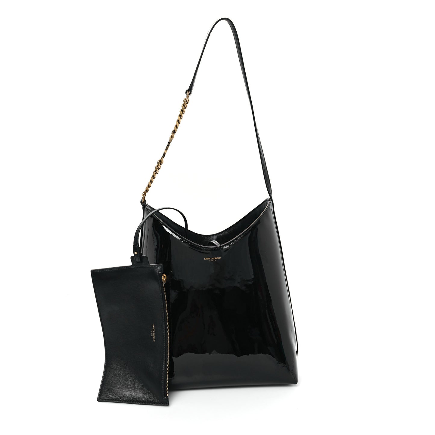 Patent Calfskin Mini Rendez-Vous Hobo Black Black