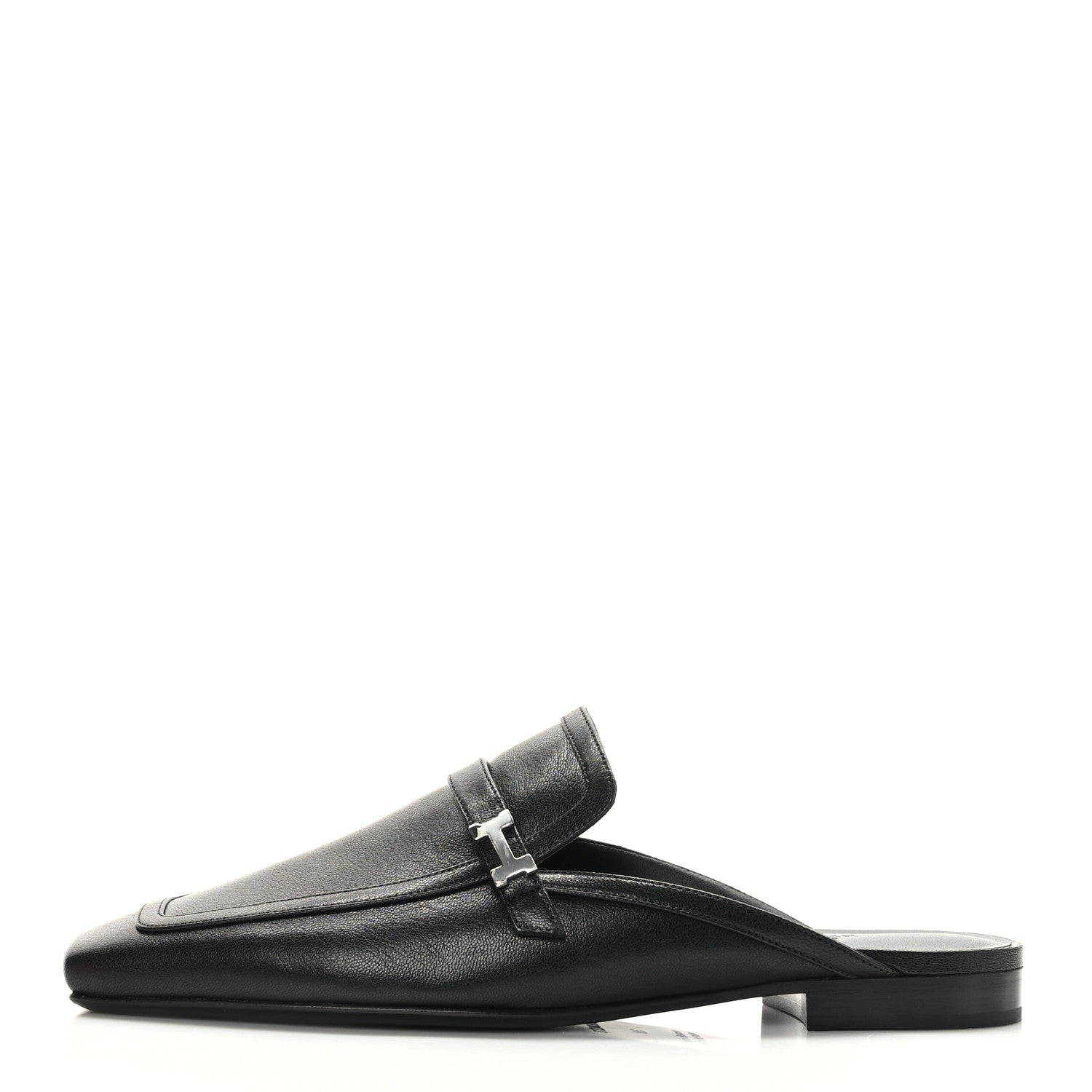 Hermes Goatskin Groupie Mules 39 Black 1 of 9