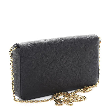 Louis Vuitton Empreinte Pochette Felicie Chain Wallet Black 4 of 12
