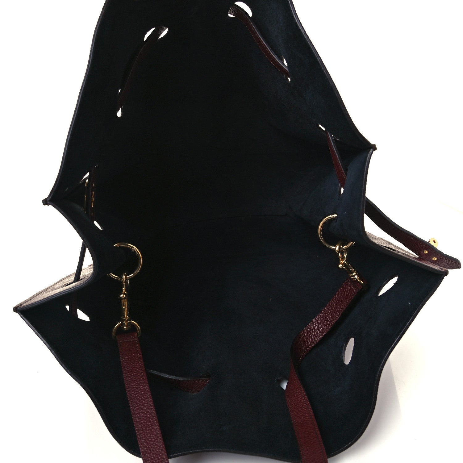 Mulberry Grained Calfskin Small Tyndale Bucket Bag Burgundy 5 of 10