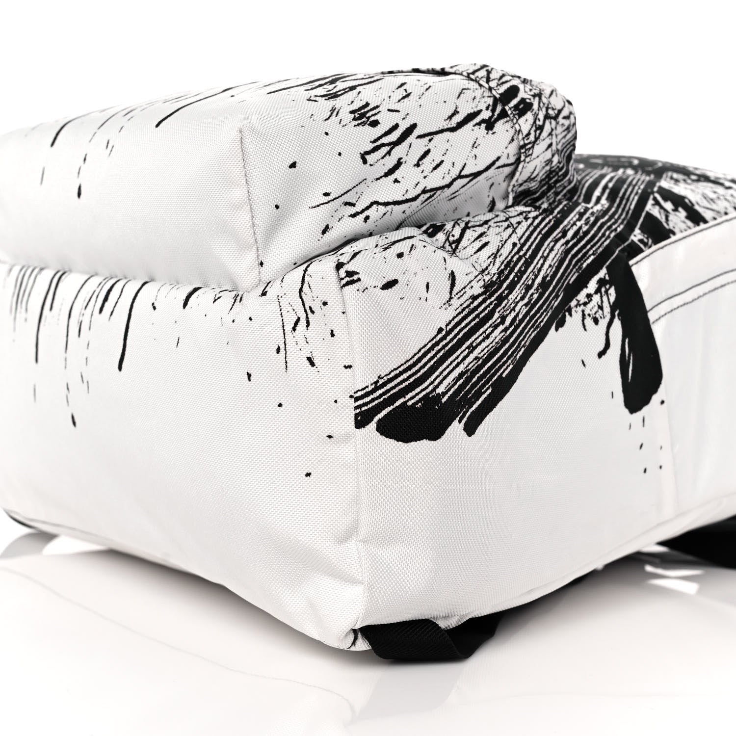 Celine x Christian Marclay Canvas Backpack White Black 9 of 10