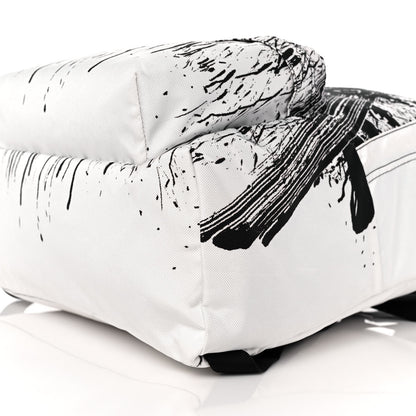 Celine x Christian Marclay Canvas Backpack White Black 9 of 10