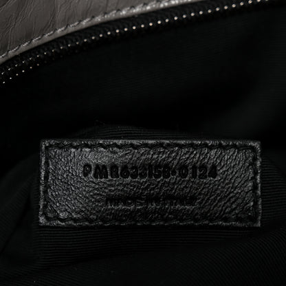 Saint Laurent Crinkled Calfskin Matelasse Monogram Medium Niki Chain Satchel Fog 7 of 10