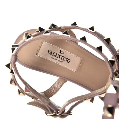 Valentino Garavani Patent Nappa Rockstud Ankle Strap 65mm Pumps 38 Poudre 7 of 8
