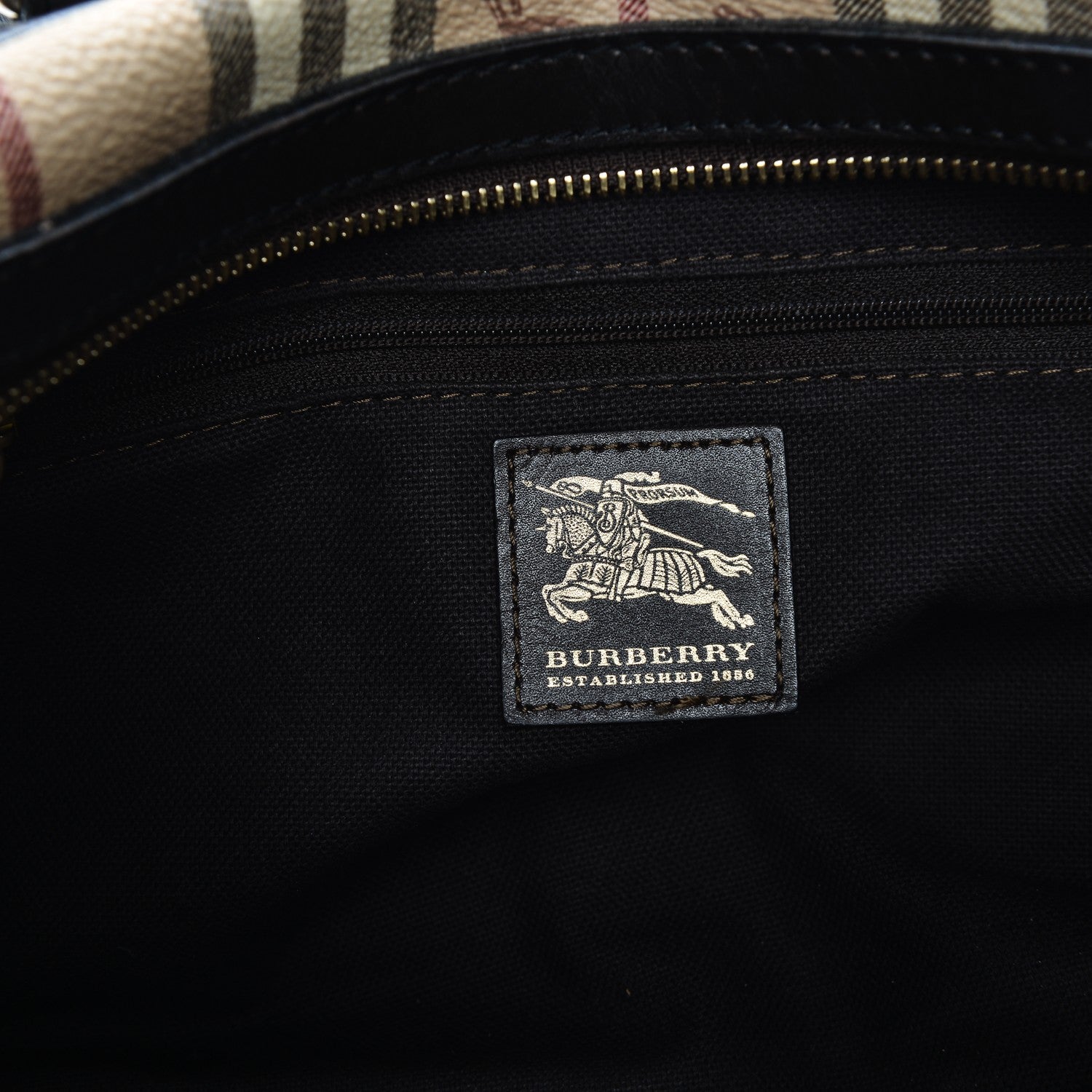 Burberry Haymarket Check Satchel Chocolate 6 of 15