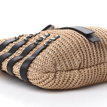 Jimmy Choo Woven Raffia Bali Hobo Taupe 7 of 8