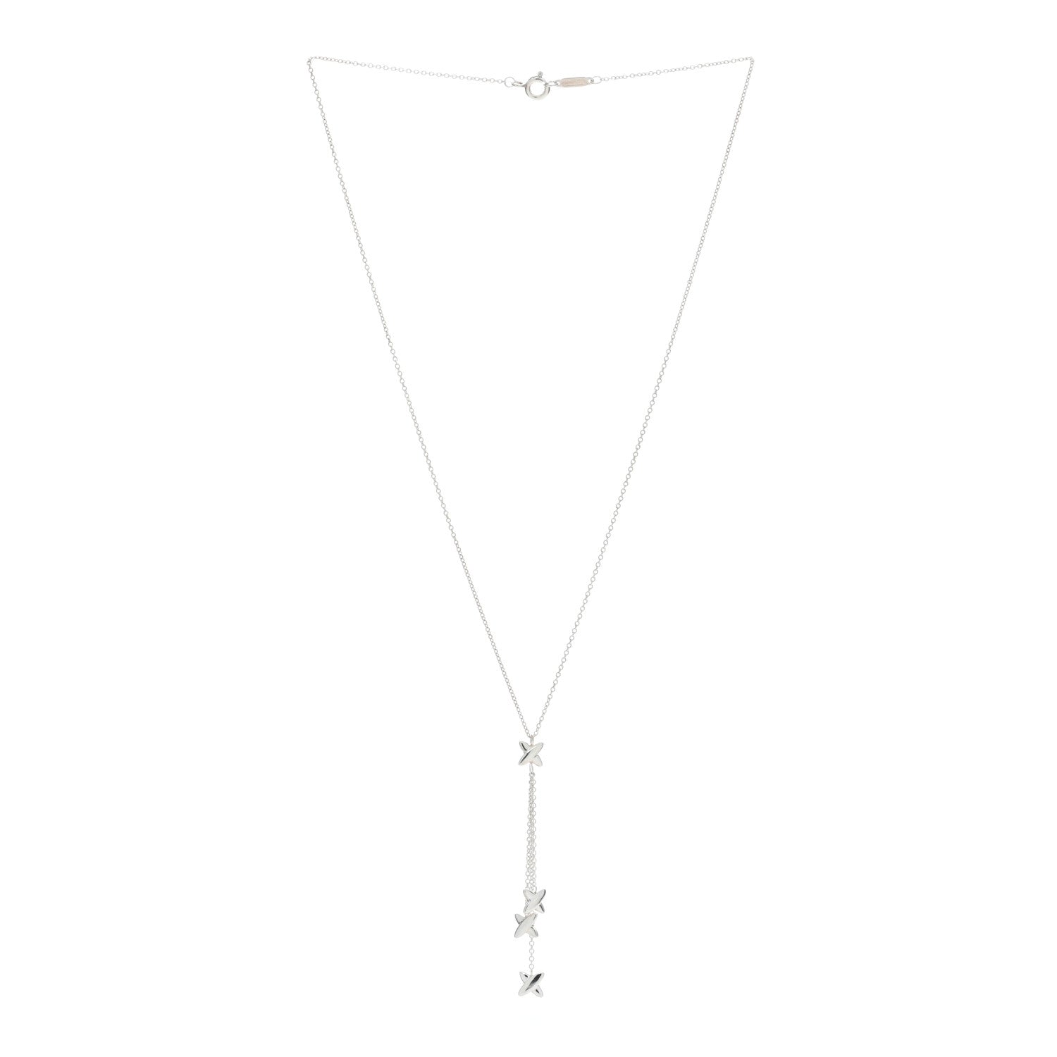 Tiffany Sterling Silver X Lariat Necklace 2 of 3