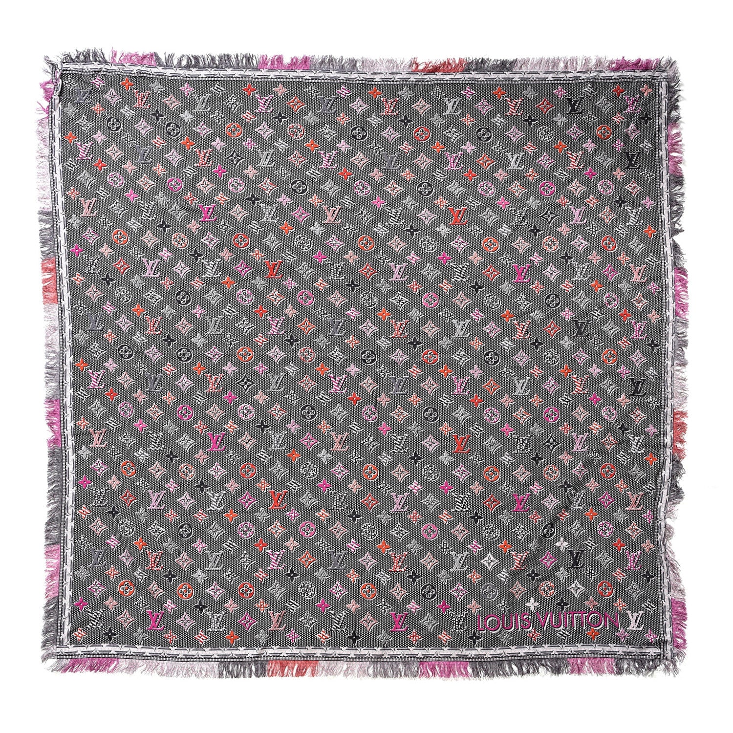 Louis Vuitton Wool ABC Monogram Shawl Pink 1 of 4