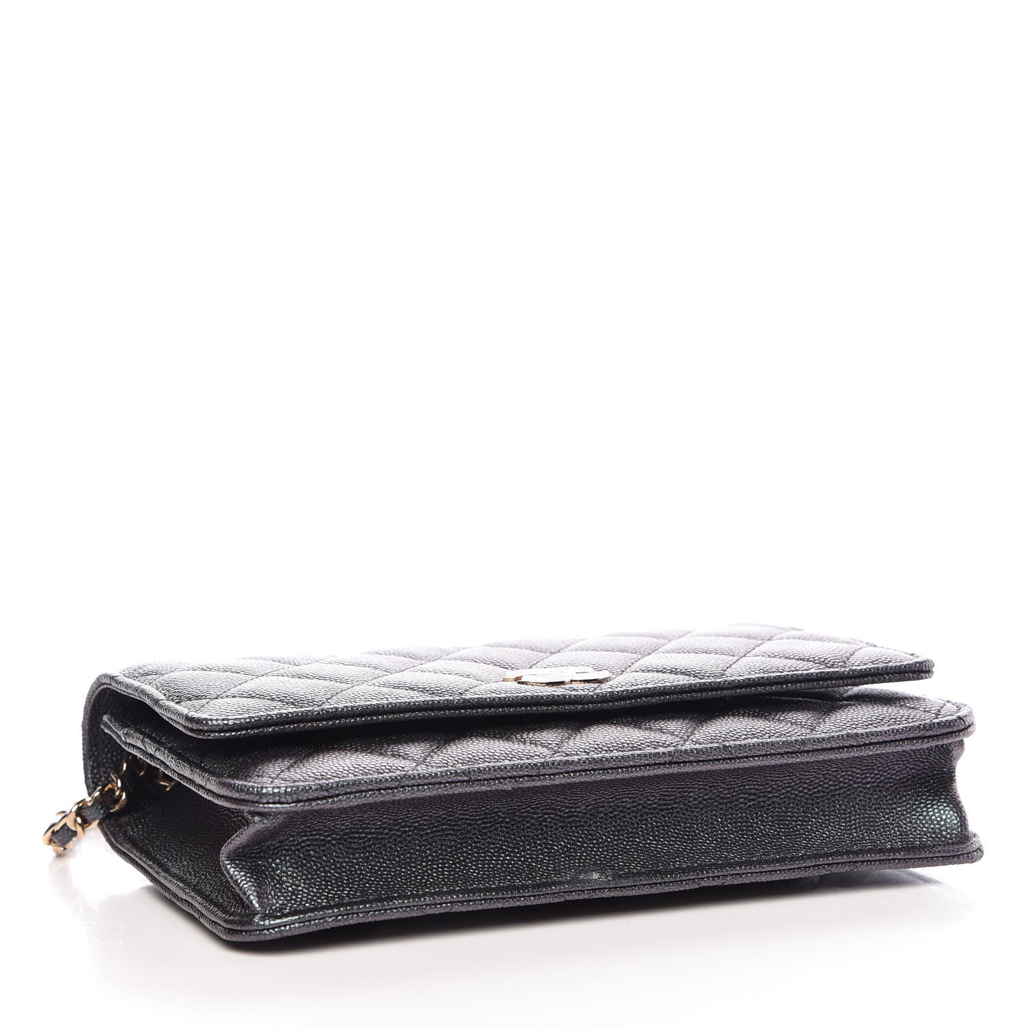 Chanel Iridescent Caviar Quilted Wallet On Chain WOC Black 4 of 13