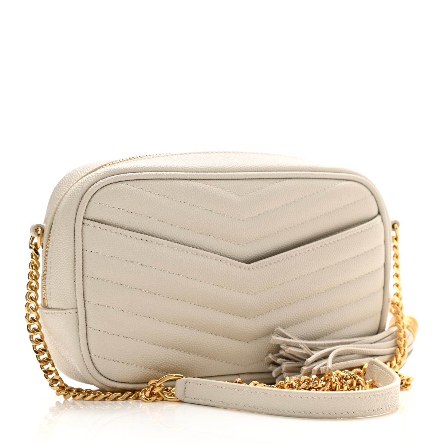 Grain De Poudre Matelasse Monogram Mini Lou Camera Bag Crema Soft