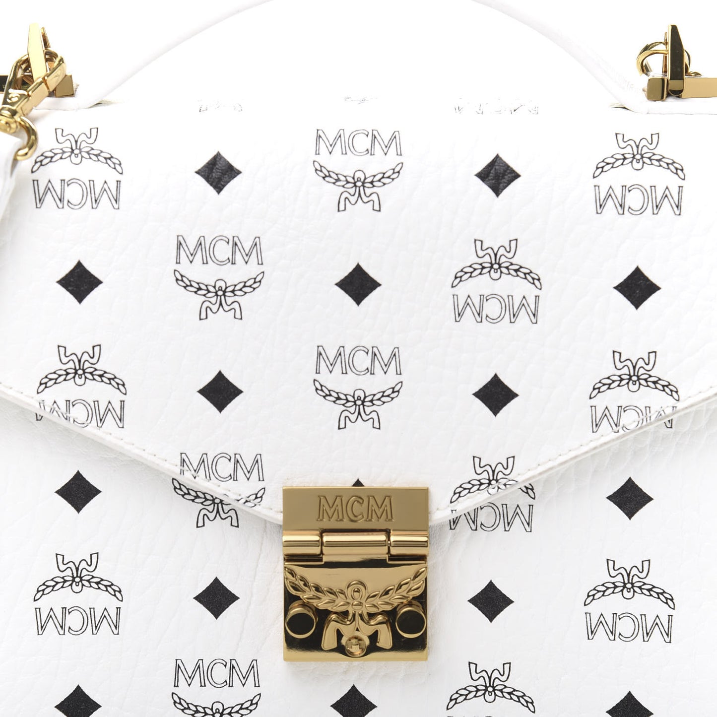 Visetos Medium Patricia Satchel White