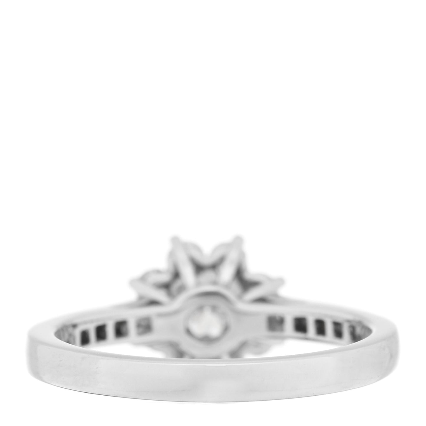 Platinum Diamond Flower Ring 50 5.5