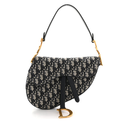 Christian Dior Oblique Saddle Bag Blue 1 of 11