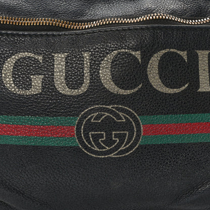 Gucci Grained Calfskin Logo Belt Bag Black 7 of 12