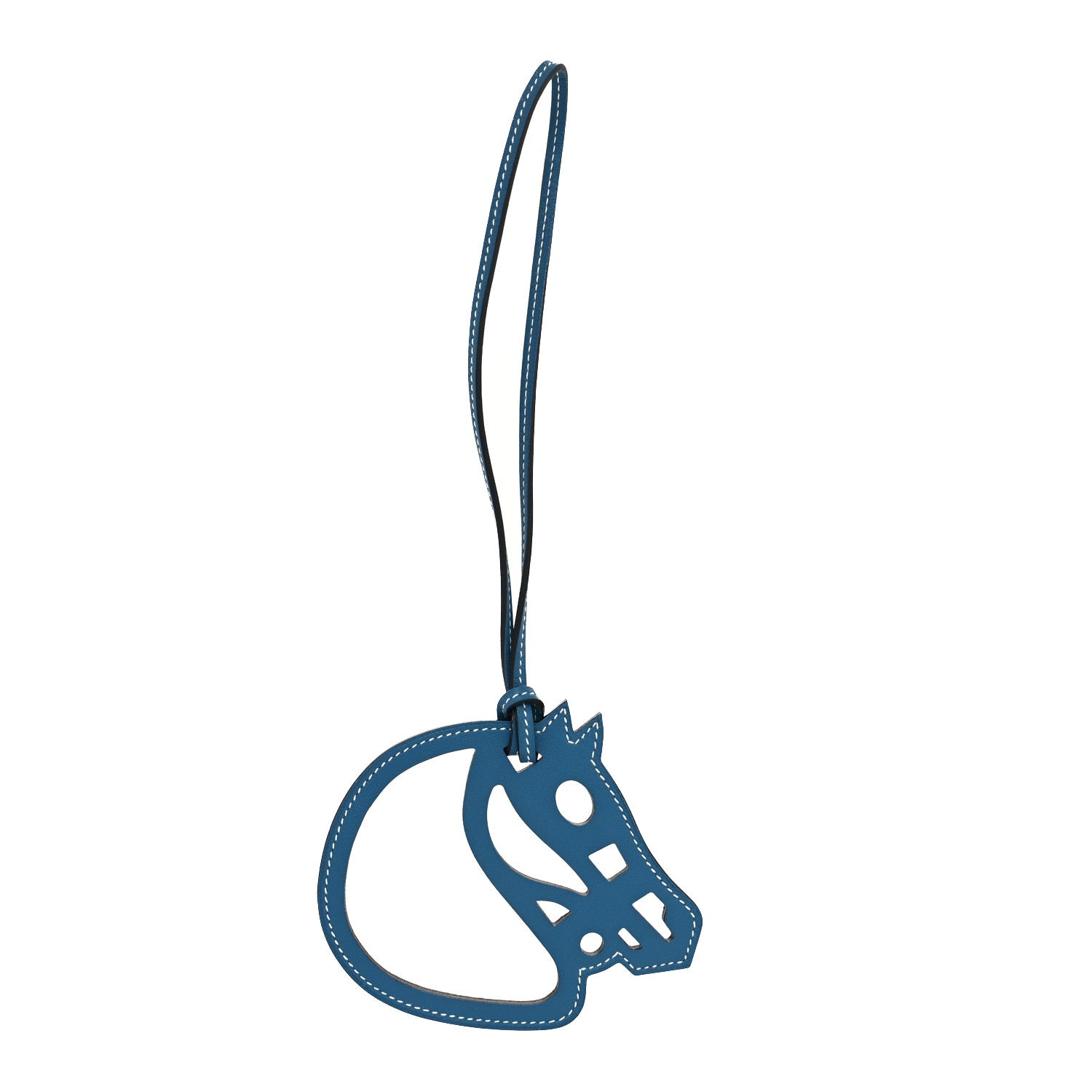 Hermes Swift Paddock Cheval Horse Bag Charm Bleu Izmir 1 of 3
