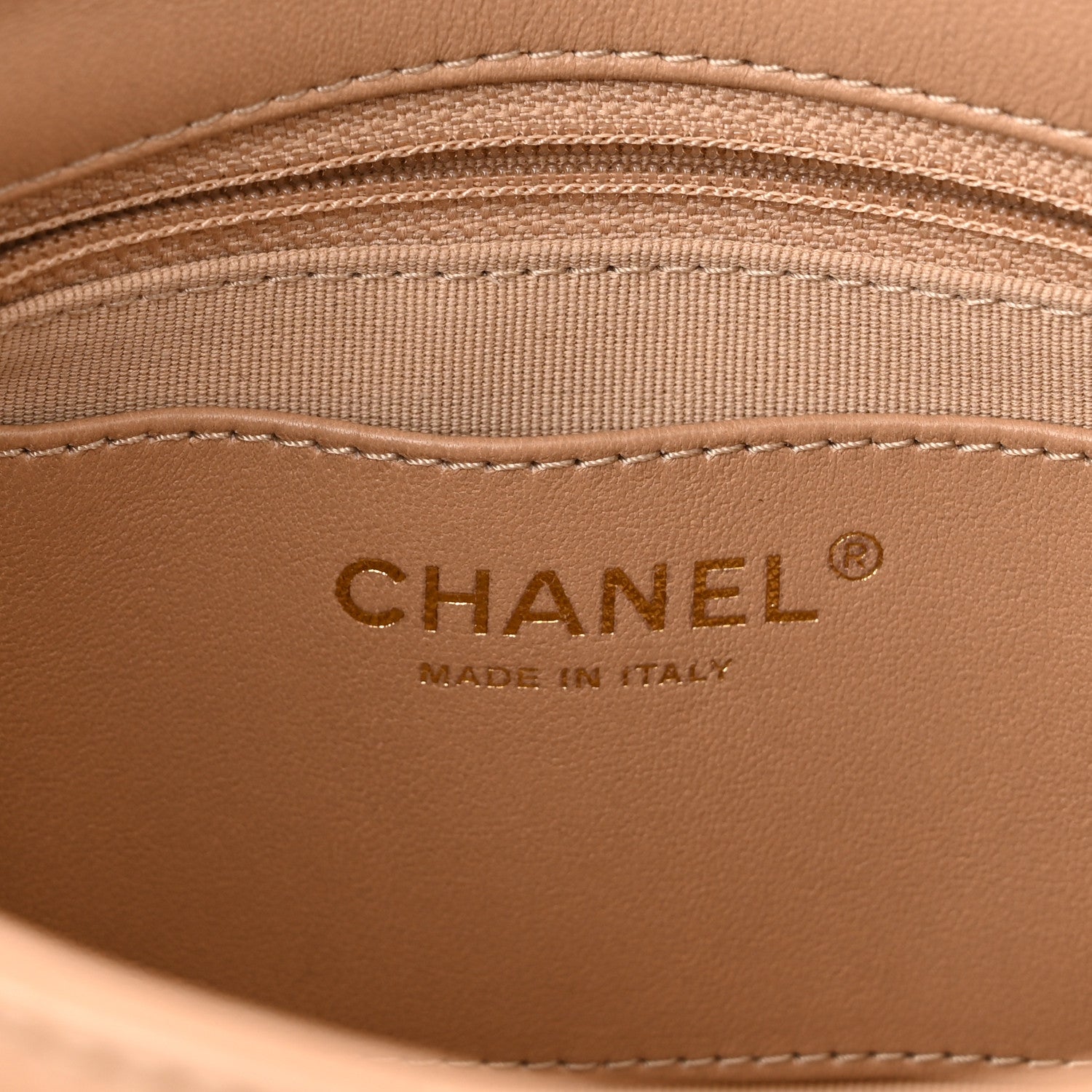 Chanel Lambskin Quilted Small CC Funky Town Flap Beige 6 of 10
