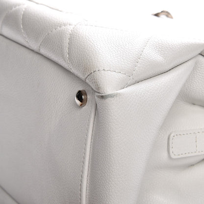 Chanel Soft Caviar Quilted CC Timeless Tote White 14 of 15